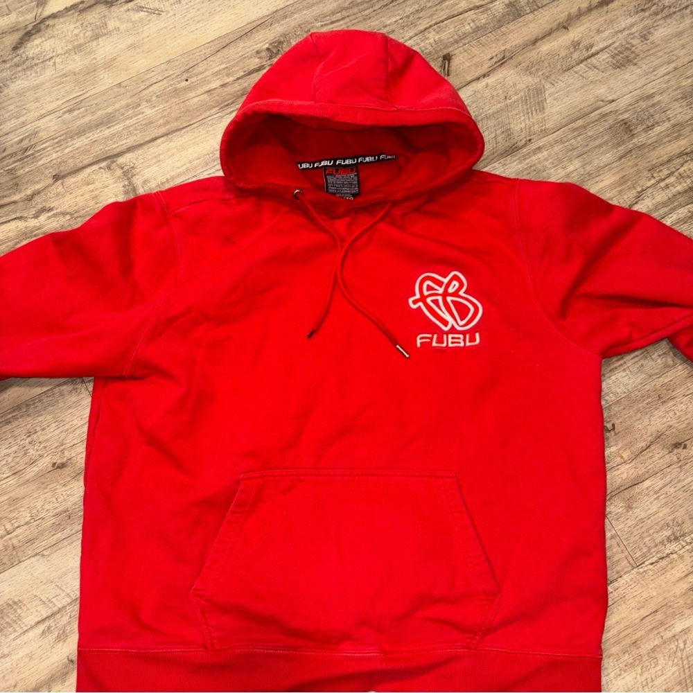 FUBU Men's Vibrant Red Hoodie